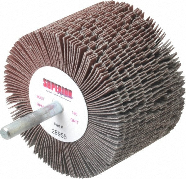 SUPERIOR ABRASIVES Superior Abrasives A009571 Mounted Flap Wheel 180 Grit