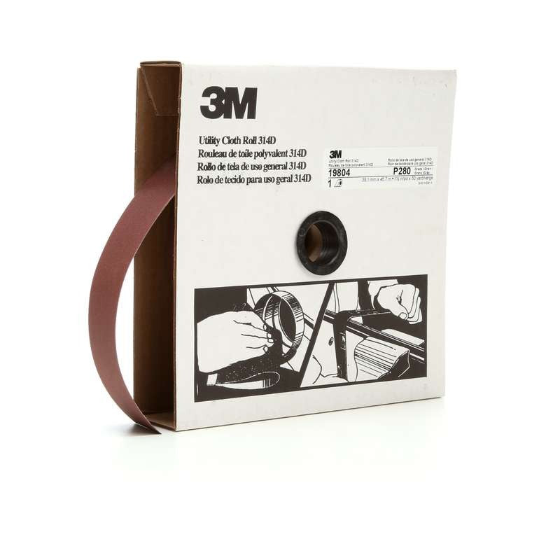 3M 3M 7000118524 Utility Cloth Roll 314D 1-1/2 in x 50 yd P280 J-weight (5 per case)