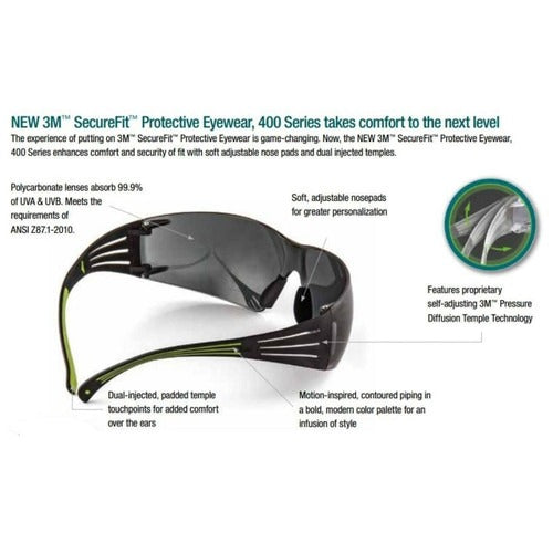 3M 3M SF401AF SecureFit 400 Series Protective Eyewear (20 Ea/Case)