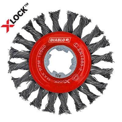 DIABLO Freud DWW400XFCC01F 4 in Metal X-lock Twist Wire Wheel 3pk
