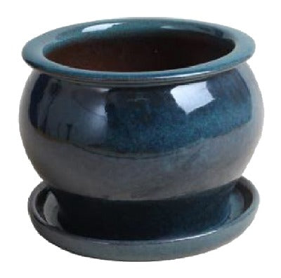 TRENDSPOT Trendspot Inc DB10021-08J Glazed Ceramic Studio Pot 8 in