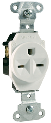 Pass & Seymour 5651W Heavy-Duty Spec Grade Single Receptacle 15A 250V