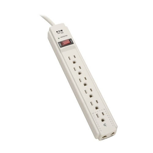 TRIPP LITE Tripp Lite TLP604TEL Surge Protector Strip 120V 6 Outlet