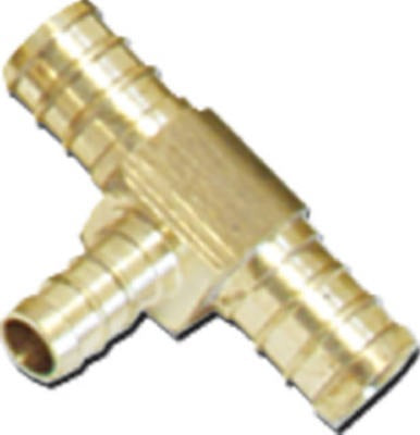 SHARKBITE Sharkbite/cash Acme UC360LFA Brass Barb Pex Tee 3/8 in