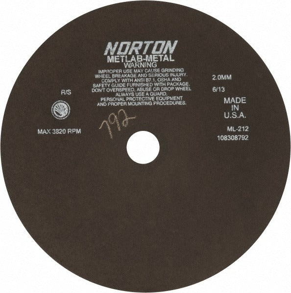 NORTON Norton 66253322152 Cutoff Wheel 12 in Aluminum Oxide