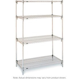 METRO Metro SA-247274C-S-4 Chrome Wire Shelving Unit 4 Shelf