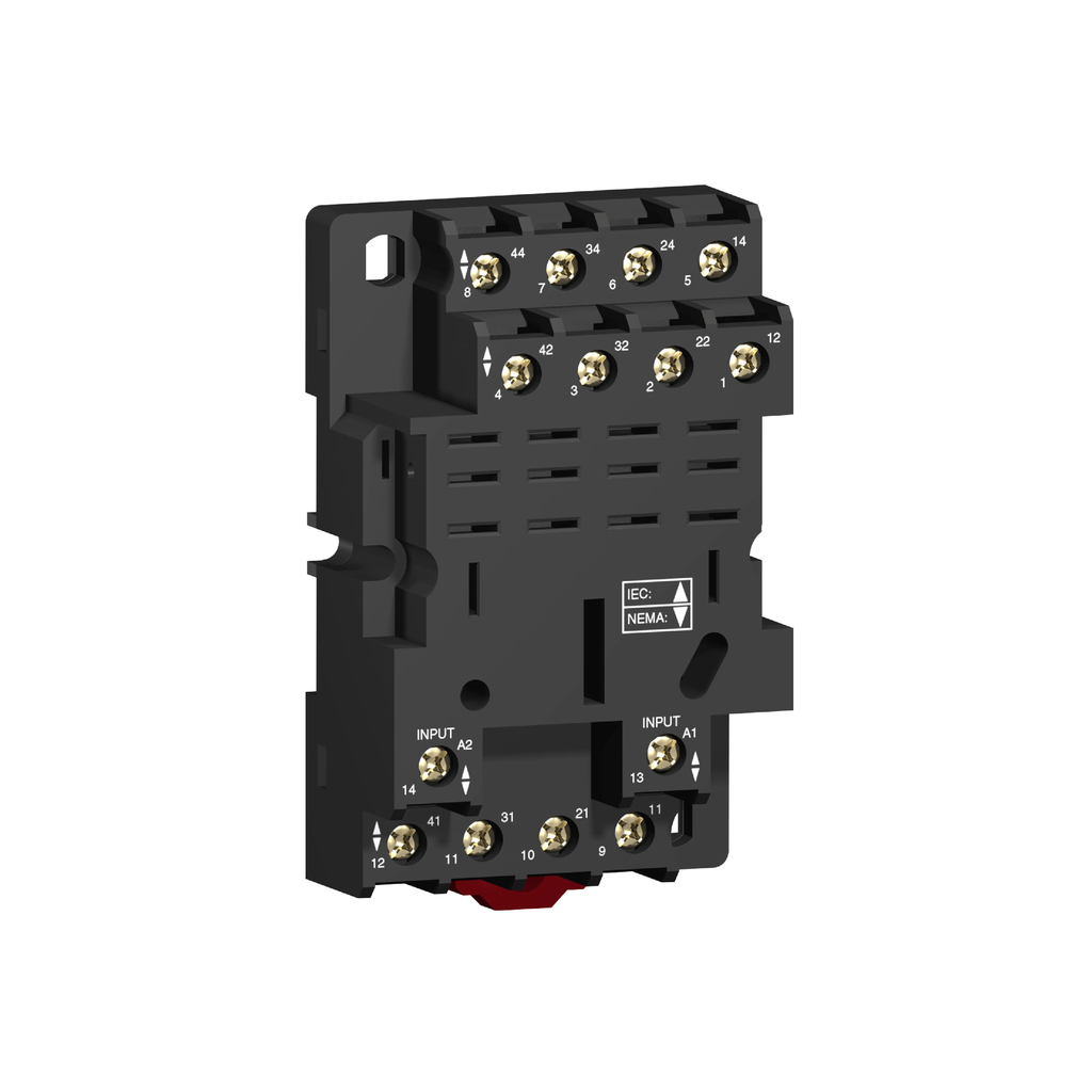 Schneider Electric RPZF4 Square D 250 Volt 16 Amp 35 mm Din Rail/Panel Mount Screw Clamp Terminal Relay Socket