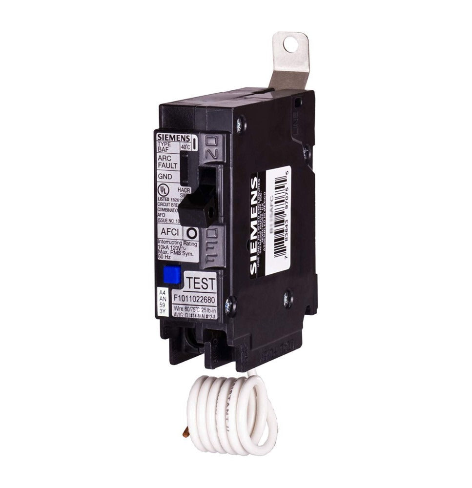 SIEMENS Siemens B120AFC Combination Arc Fault Circuit Interrupter 20 Amp 120 VAC (1-Pole)