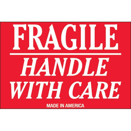 BSC PREFERRED Bsc Preferred DL1052 Handling Instruction Labels