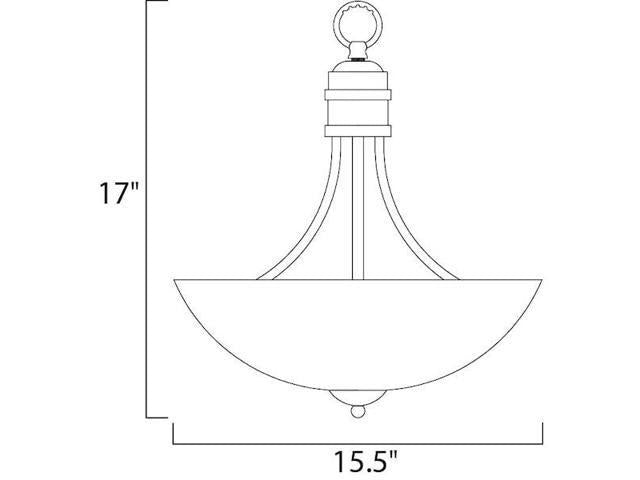 MAXIM LIGHTING Maxim Lighting 10044FTSN Logan 3-Light Pendant 120V (15.5-inch)