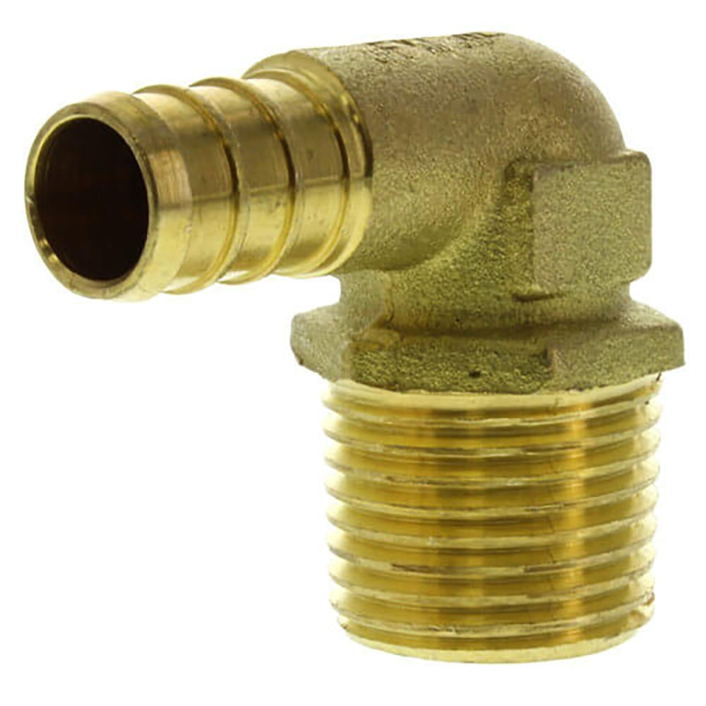 EVERFLOW Everflow PXML3434-NL 3/4 inches PEX Barb x 3/4 inches IPT Male Elbow 90 Degree PXML3434-NL