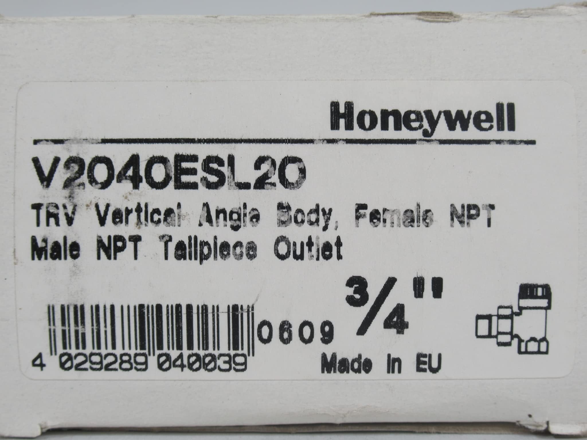 RESIDEO Honeywell V2040ESL20 TRV Valve Body 3/4 Vert Angle Replacement V100E1063