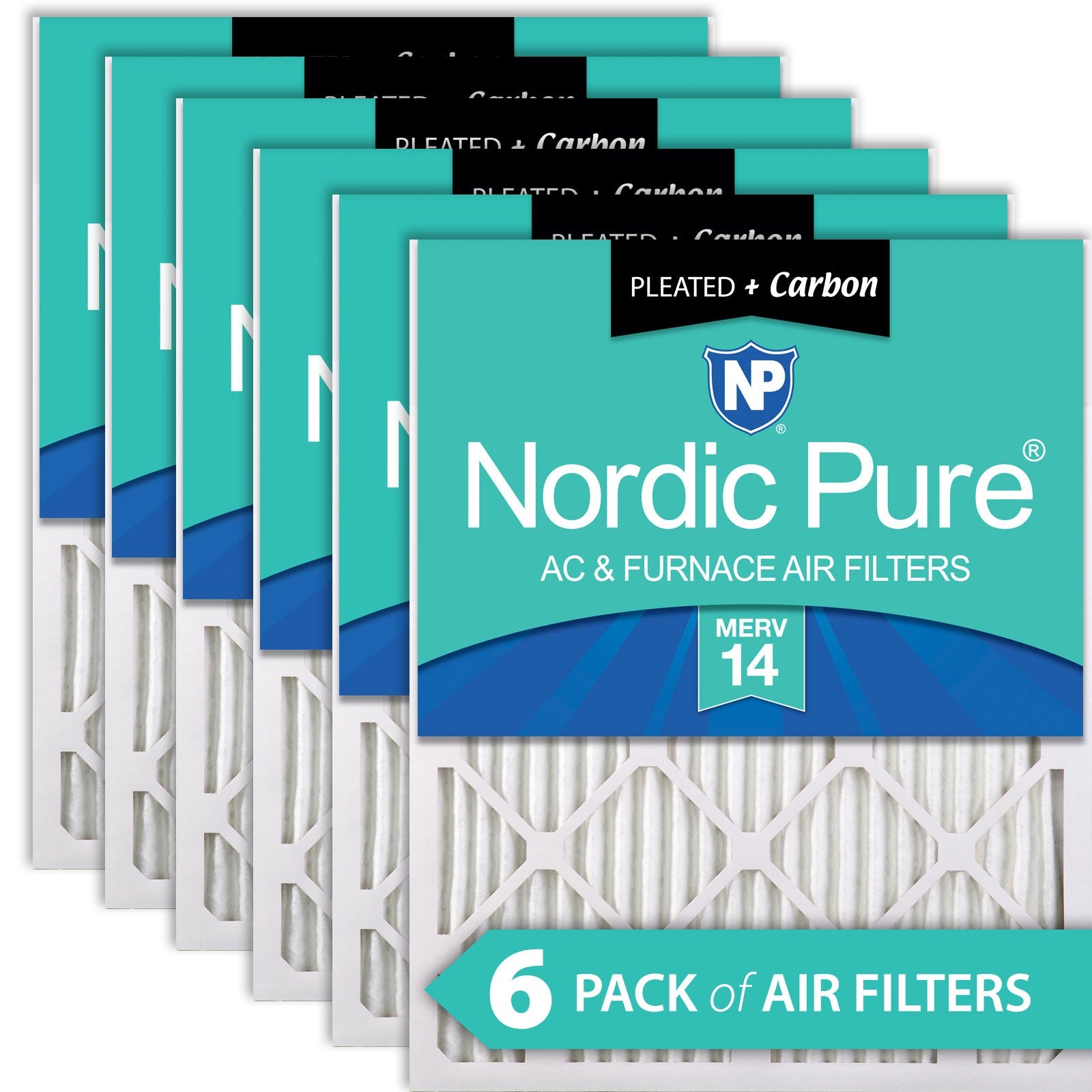 NORDIC PURE Nordic Pure 19_1/2x31x1ExactCustomM14+C-6 Merv 14 Carbon Filter