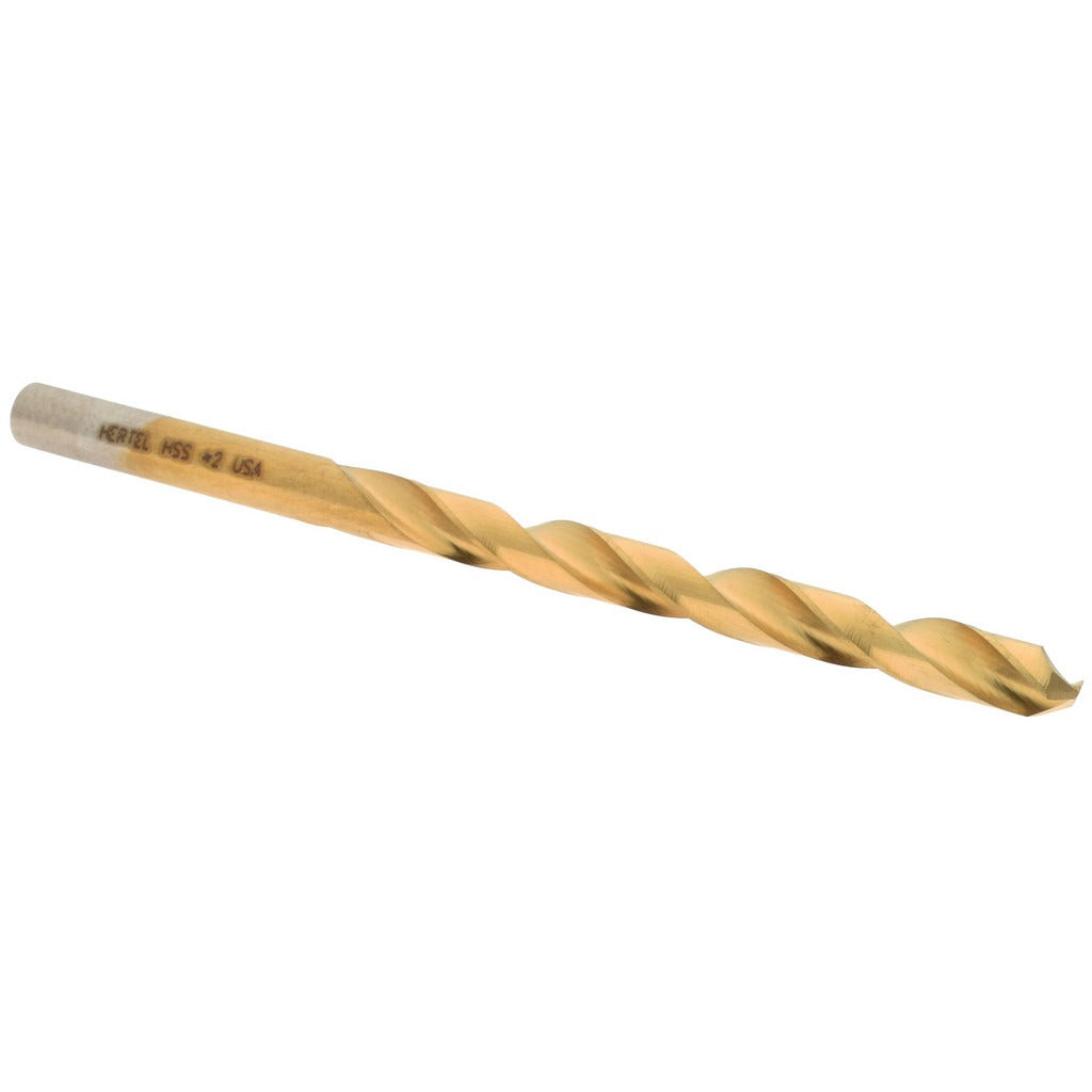 HERTEL Hertel 66694019 Jobber Drill Bit No. 2 Tin Hss 135 Deg