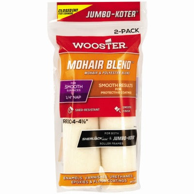 WOOSTER Wooster Brush RR304-4 1/2 Mohair Roller Cover 4.5 in 2 Pack