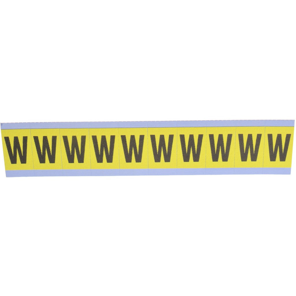 STRANCO Stranco SB4-W Letter Label W Vinyl Removable Adhesive