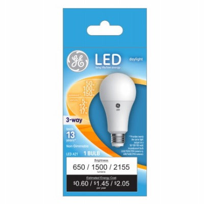 GE G E Lighting 93127048 3-way Led A19 Bulb 5000K 3-pack