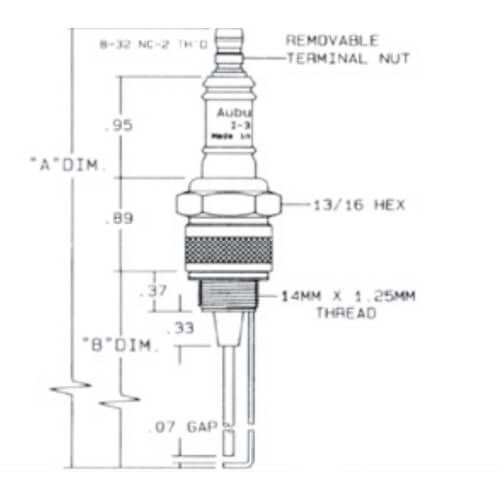 Auburn E5-I-31 Spark Plug High Quality Industrial Engine Performance