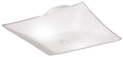 WESTINGHOUSE Westinghouse 66201 2-light Semi-flush Ceiling Fixture White