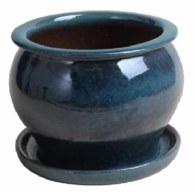 TRENDSPOT Trendspot Inc DB10021-08D 8 Inch Drip Blue Studio Pot