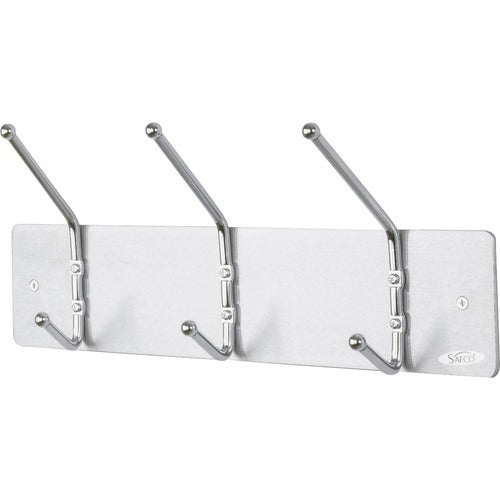 SAFCO Safco SAF4161 Wall Mount Coat Hook Rack Chrome