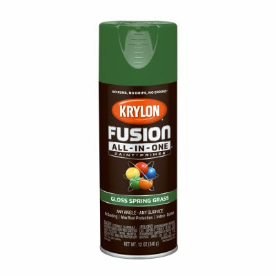 KRYLON Krylon K02724007 Fusion All-in-one Spray Paint 12oz Grass Green