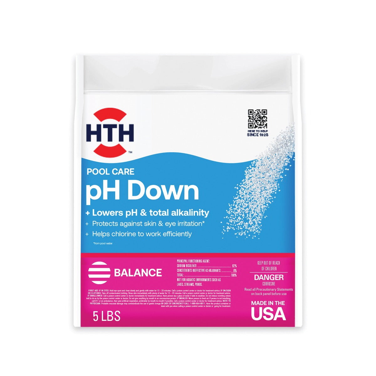 HTH Hth 67057 pH Down Granules 5 lb Pack of 4