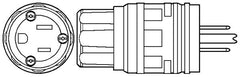 Ericson 1510-PG 15 Amp, 125V NEMA 5-15P Cap