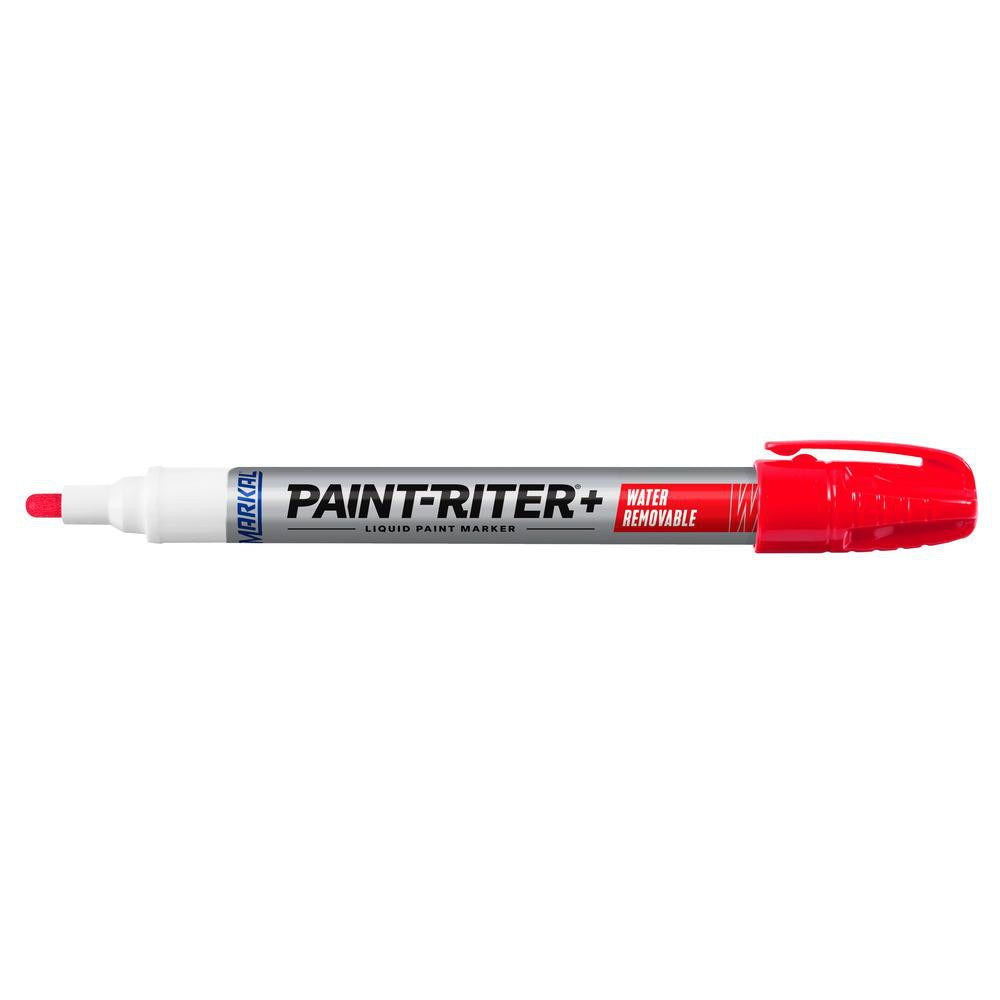 MILWAUKEE Markal 97032 Removable Liquid Paint Marker Bullet Tip Red