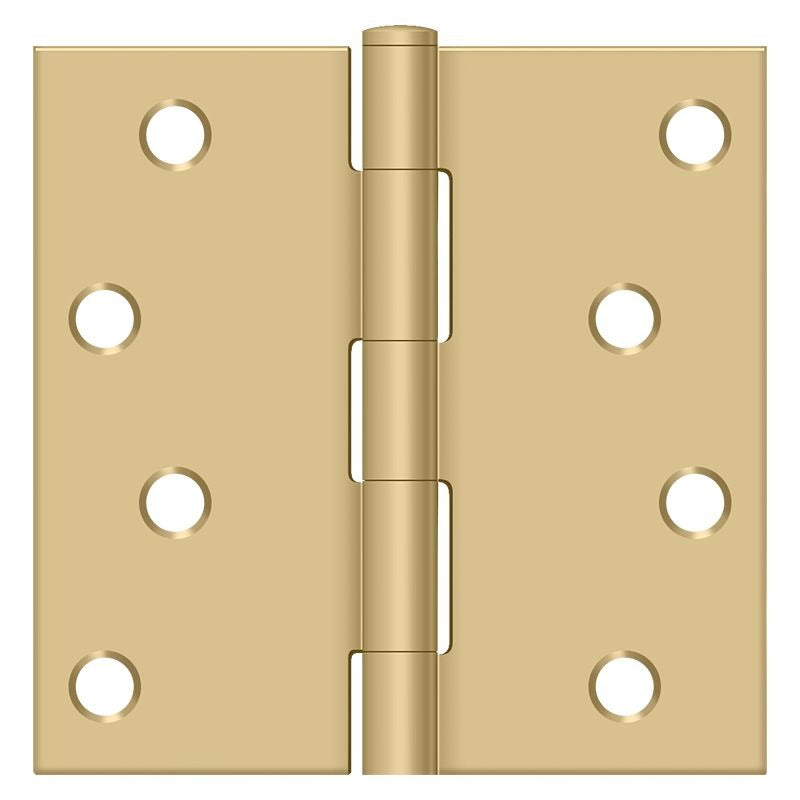 DELTANA Deltana S44U4-R Square Door Hinge 4x4 Satin Brass