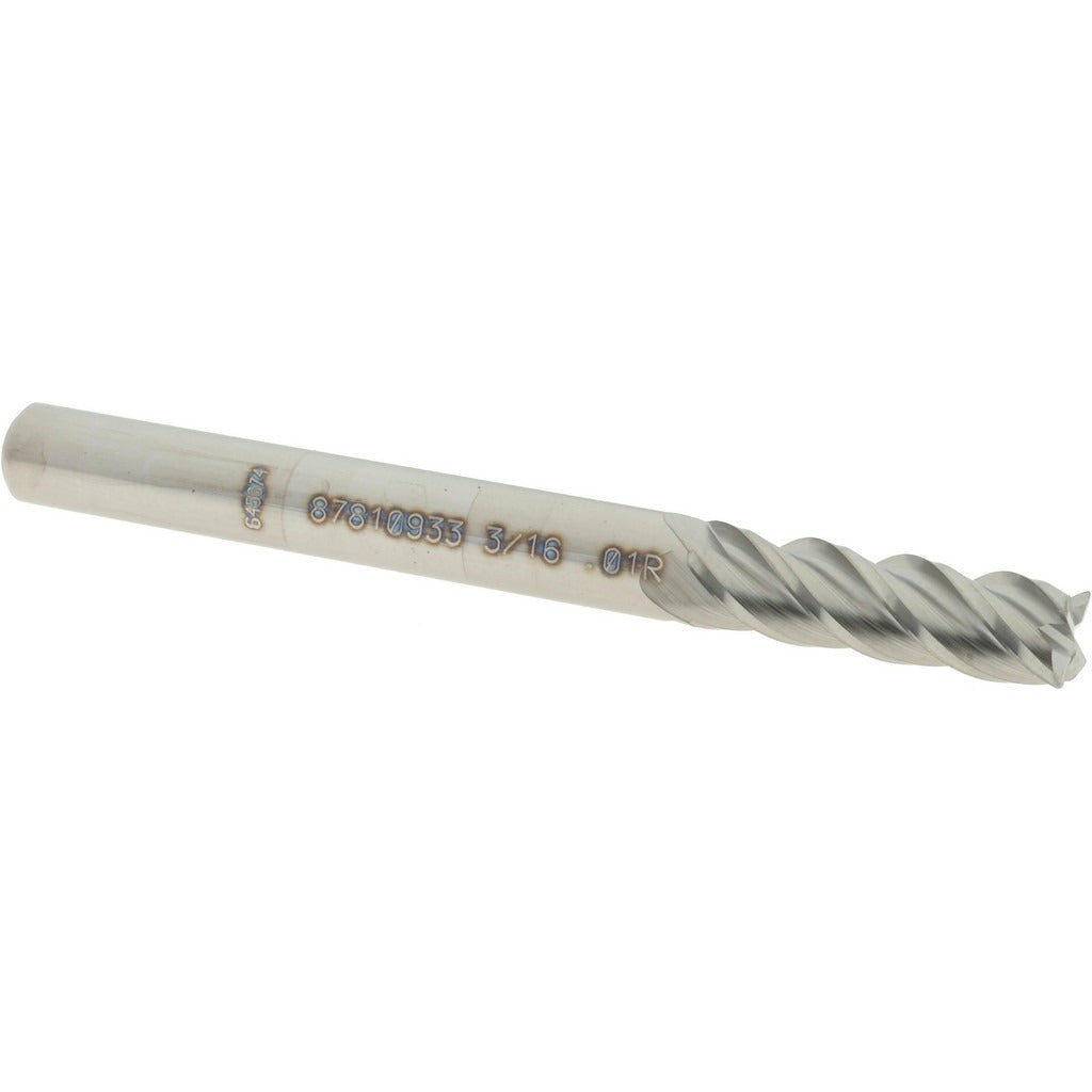 ACCUPRO Accupro 12182413 Corner Radius End Mill 3/16 in 4 Flute