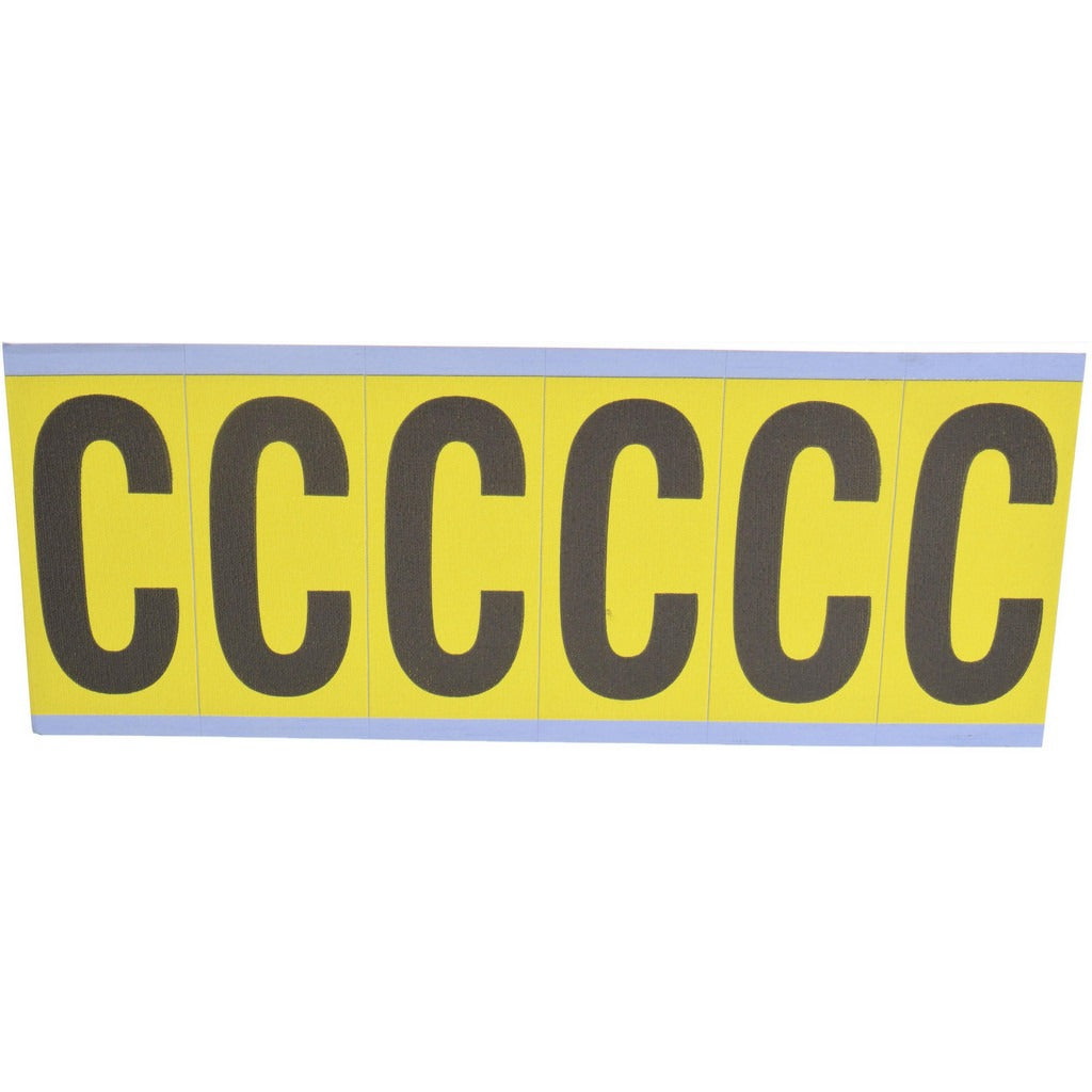 STRANCO Stranco SB6-C Letter C Rectangle Label Yellow Vinyl