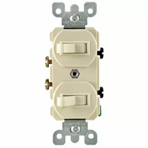 LEVITON Leviton S01-05224-21S Quiet Duplex Combination Switch 15A 120/277V (One-Gang)