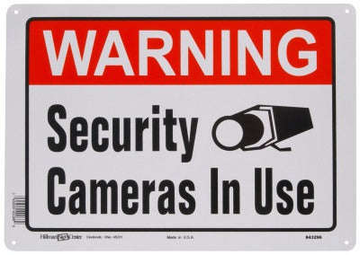 HILLMAN Hillman Fasteners 843296 Security Camera Warning Sign
