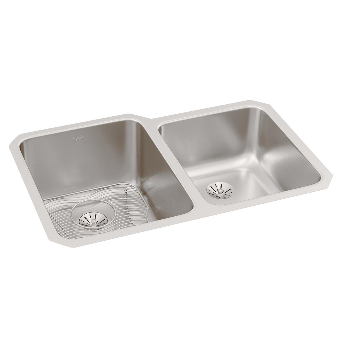 BSC PREFERRED Bsc Preferred ELUH3120RPDBG Double Bowl Undermount Sink Kit