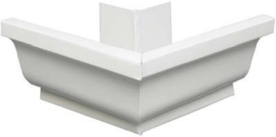 AMERIMAX Amerimax Home Products 27202 Aluminum Outside Mitre 5 in White