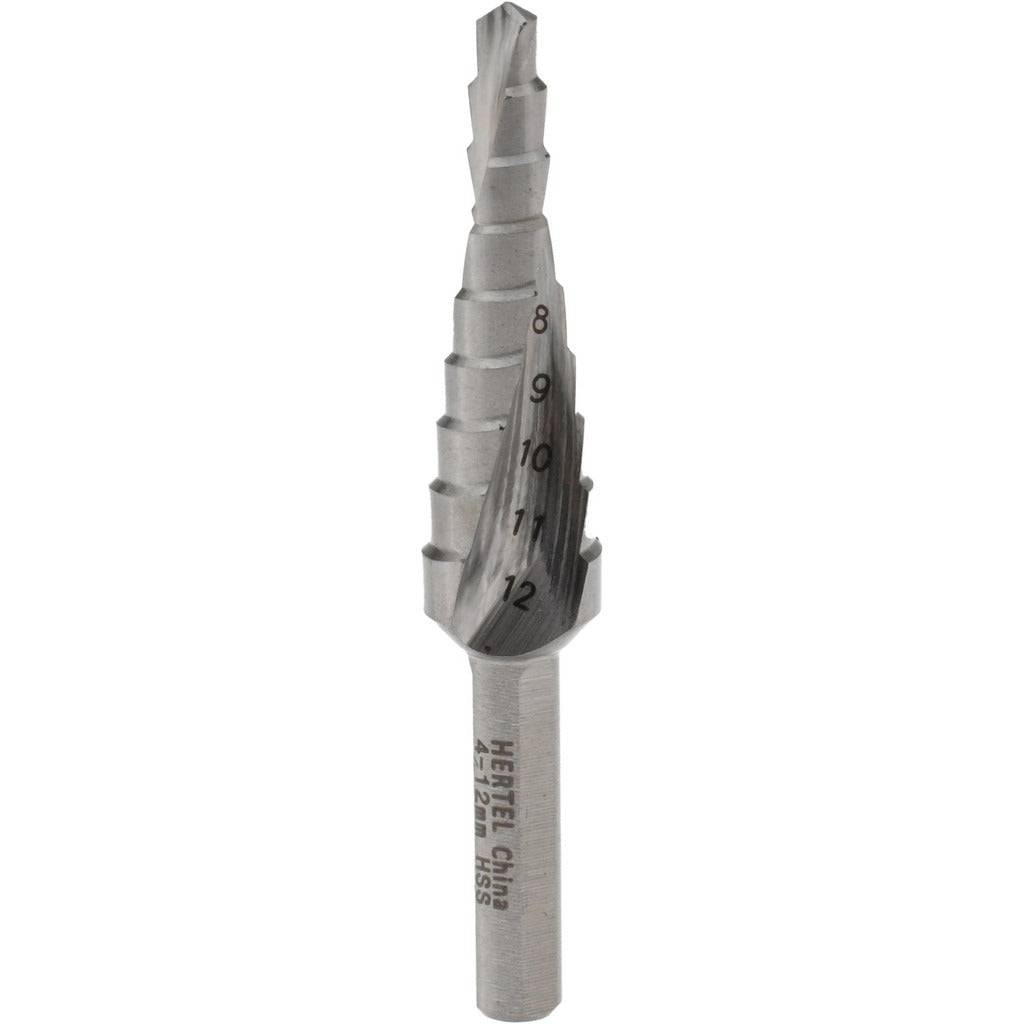 HERTEL Hertel SDD43274901 Step Drill Bit 4-12 Mm 9 Sizes Hss