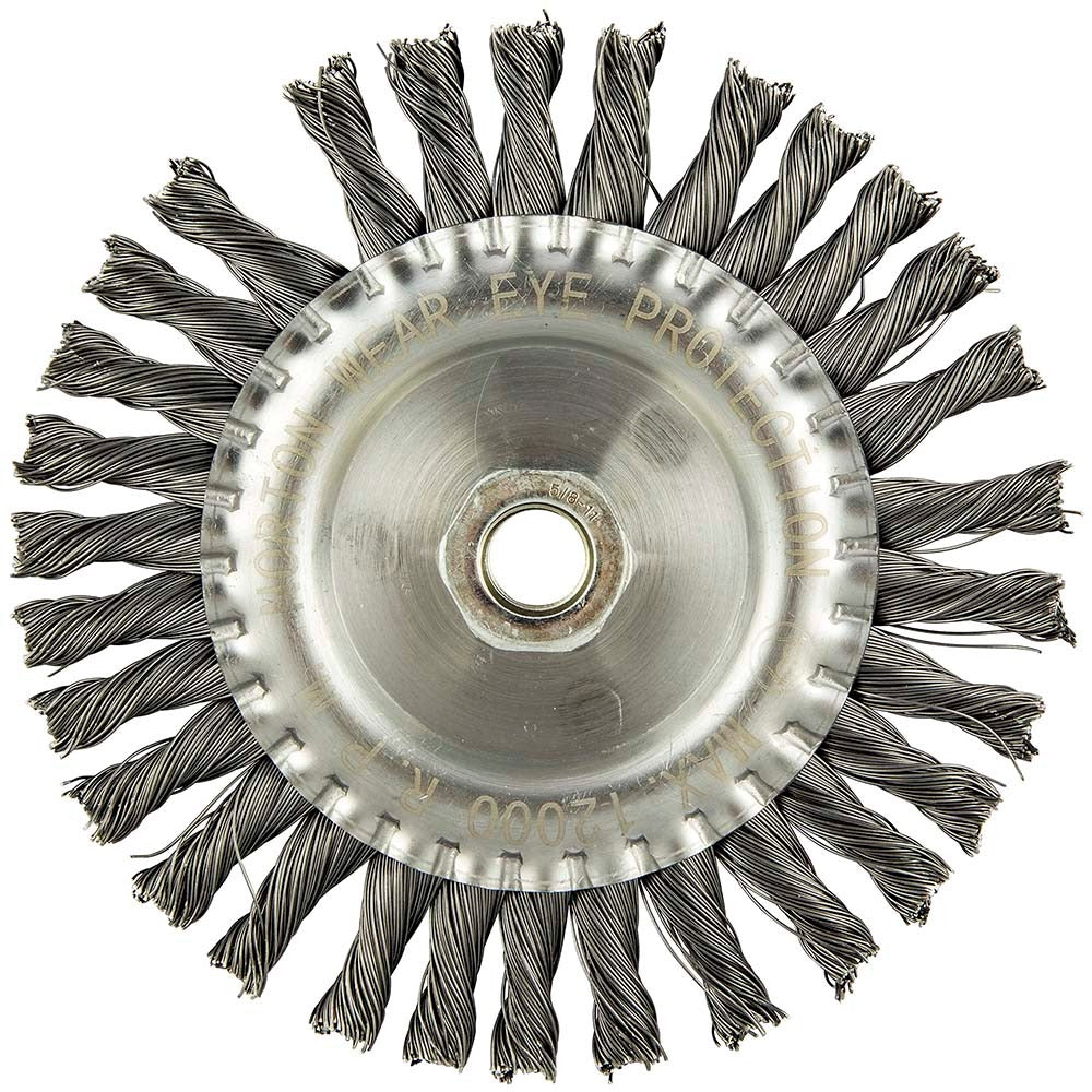 NORTON Norton 66252839107 Knotted Carbon Steel Wheel Brush 6 in