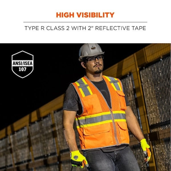 GLOWEAR Glowear 24145 Hi-vis Safety Vest Lime Mesh L/xl