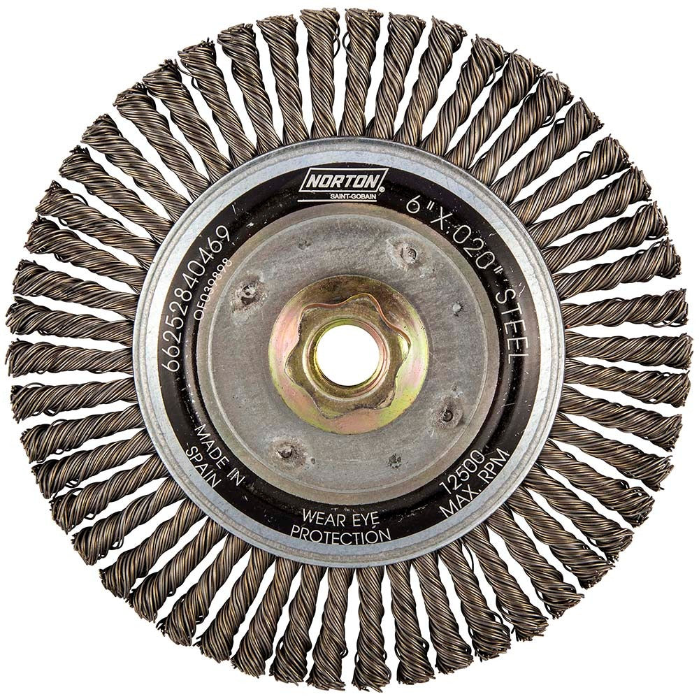 NORTON Norton 66252840469 6 Inch Carbon Steel Wheel Brush