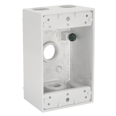 Bell 5321-1 1-Gang Weatherproof Box, Four 1/2 in. Threaded Outlets