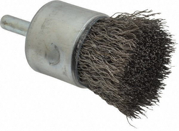 WEILER Weiler 90299 End Brush 1 in Crimped Steel Wire 22000 Rpm