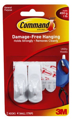 3M 3M Company 17002ES Small Command Hook 2 Pack