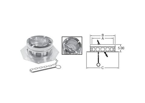 METAL-FAB Metal-Fab 14AIRTGAP-D Air-Cooled Temp/Guard Anchor Plate (14 in) 14AIRTGAP-D