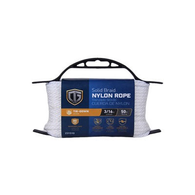 RICHELIEU Richelieu 642171 Nylon Rope 3/16 in X 50 Ft White 80 Lb