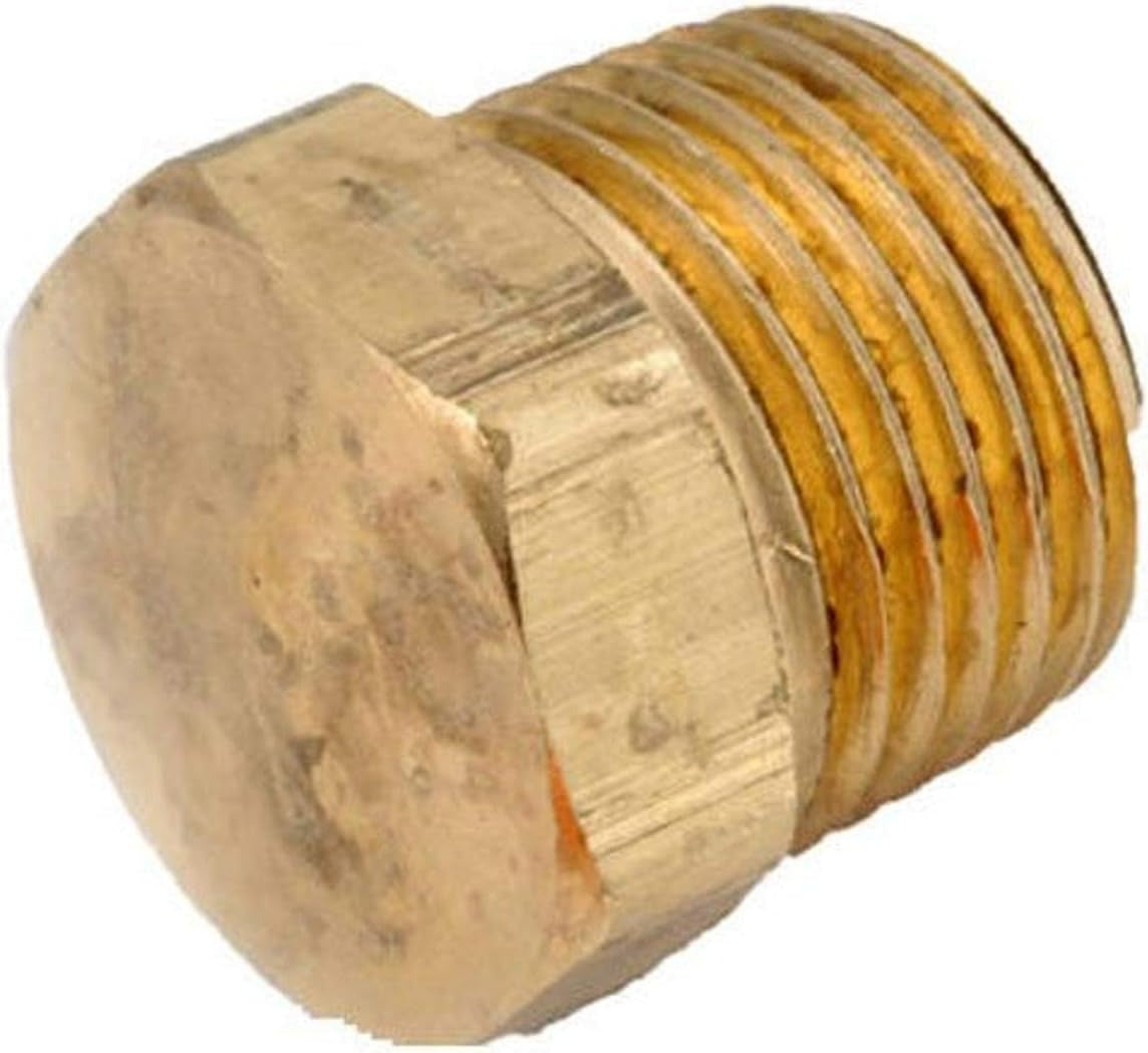 ANDERSON METALS Anderson Metals 756121-06 Low Lead Hex Head Brass Hex Plug (3/8 in Each)
