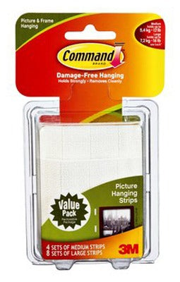 3M 3M Company 17209-ES Medium Large Picture Hanging Strips