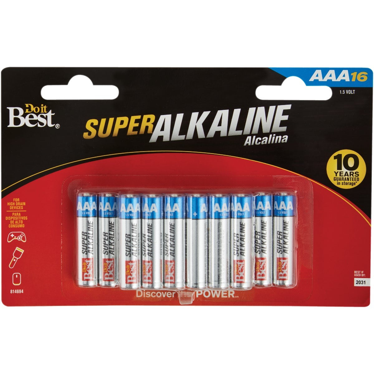 BSC PREFERRED Bsc Preferred DIB814694 Aaa Alkaline Battery 16 Pack