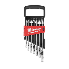 Milwaukee Tool 48-22-9529 7Pc Metric Flex Head Ratcheting Combination Wrench Set