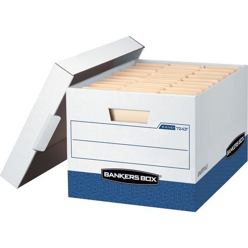 FELLOWES Fellowes FEL0724303 File Storage Box Locking Lid White 4-pack